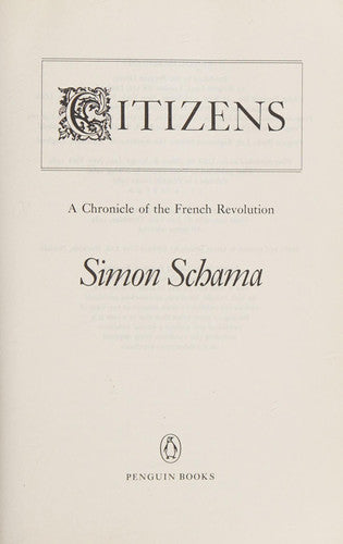 Citizens: A Chronicle of the French Revolution