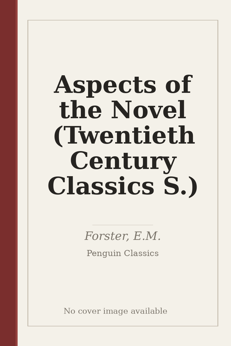 Aspects of the Novel (Twentieth Century Classics S.) - no cover image available