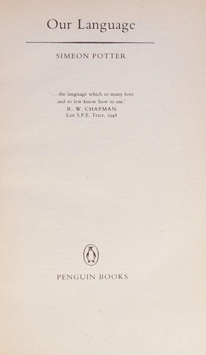 Our Language (Pelican S.)