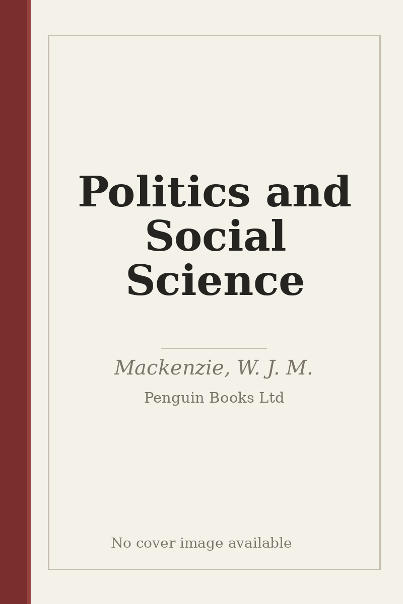 Politics and Social Science - no cover image available