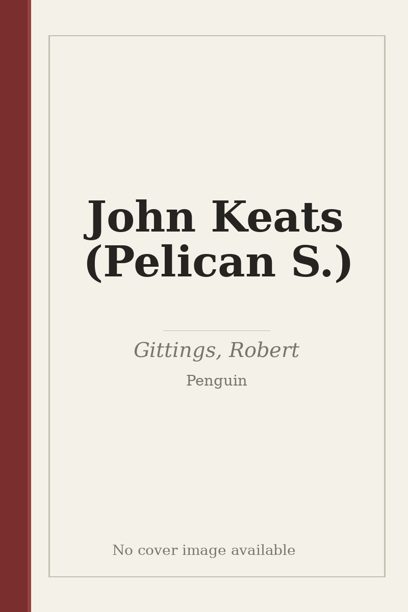 John Keats (Pelican S.) - no cover image available