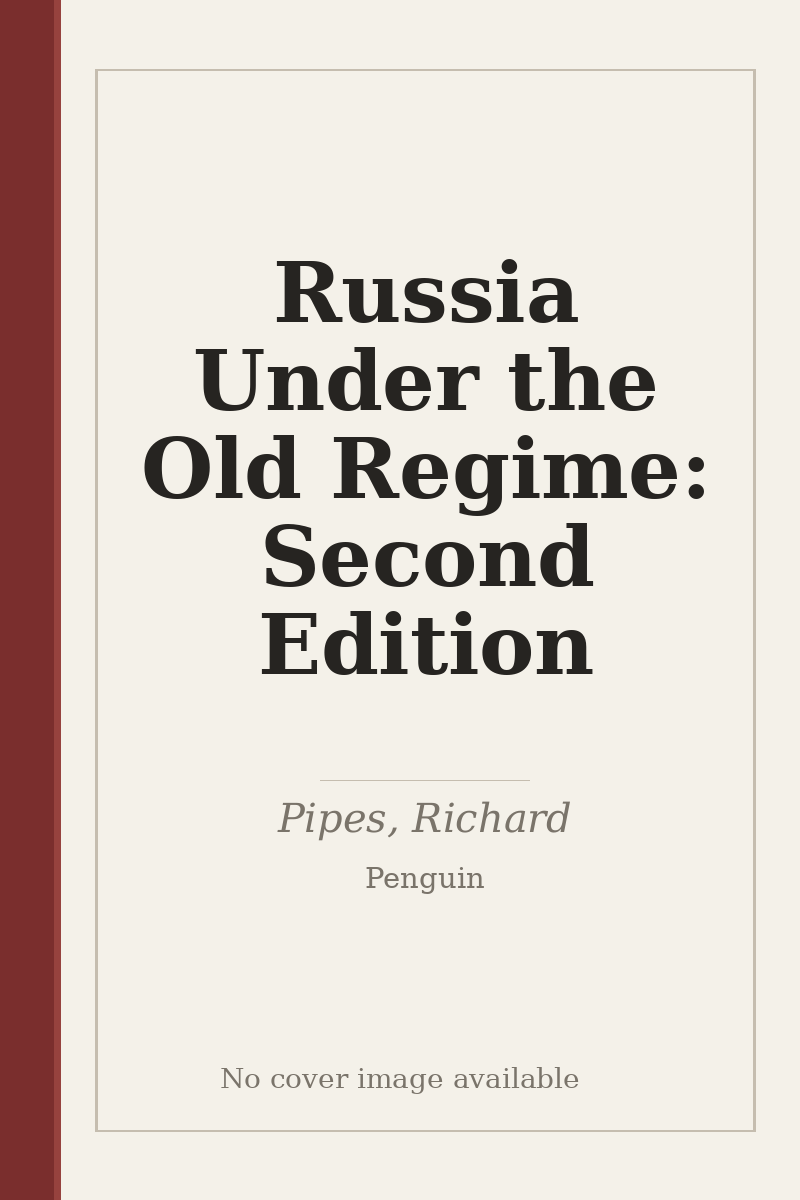 Russia Under the Old Regime: Second Edition - no cover image available