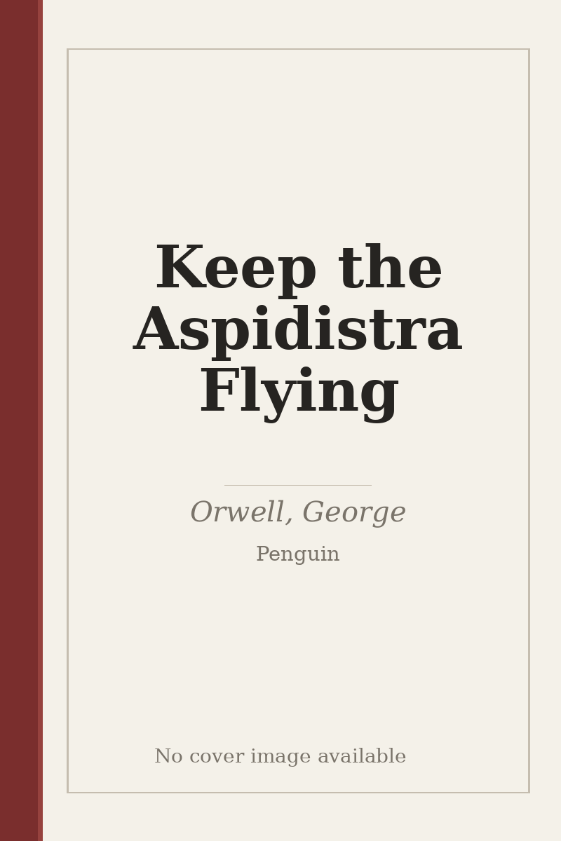 Keep the Aspidistra Flying - no cover image available