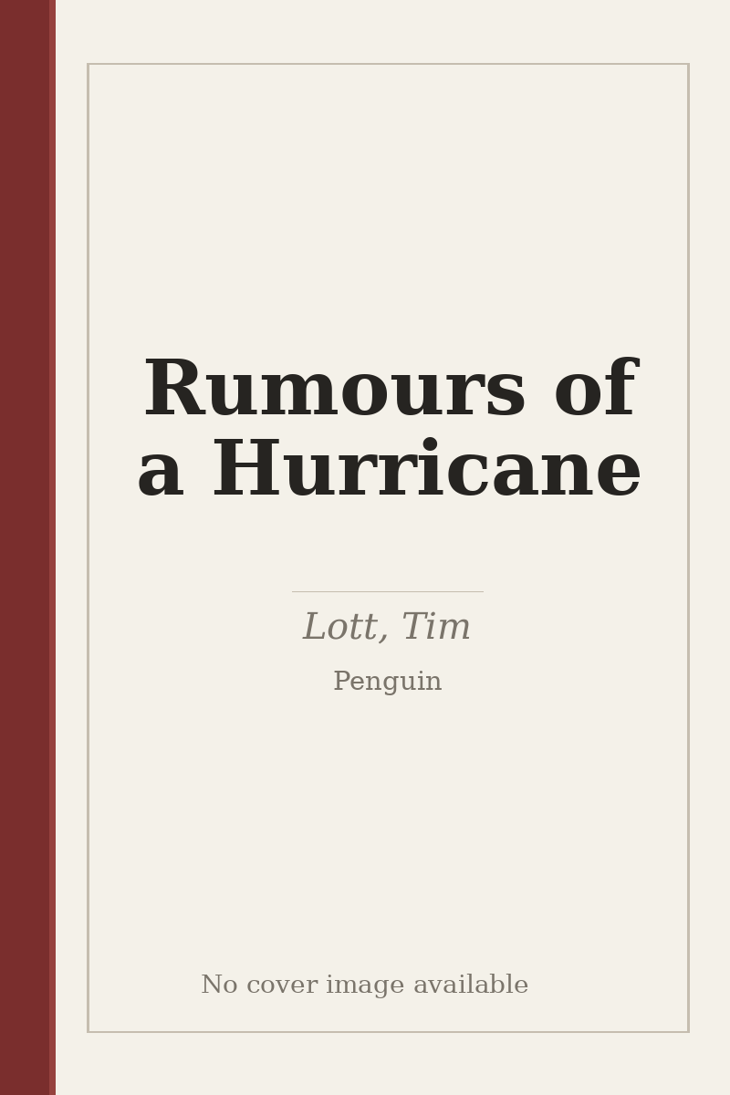 Rumours of a Hurricane - no cover image available