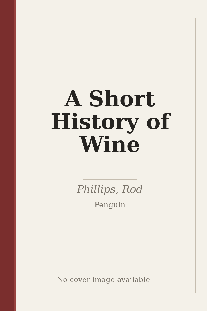 A Short History of Wine - no cover image available