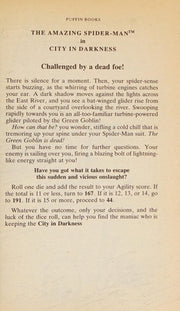 Marvel Super Heroes [Game Book 1]: (The Amazing Spider-man) City in Darkness (Puffin Adventure Gamebooks)