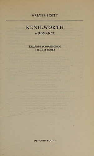 Kenilworth: A Romance (Penguin Classics)