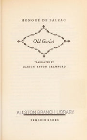 Old Goriot (Penguin Classics)