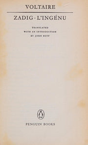 Zadig and L'Ingénu (Penguin Classics)