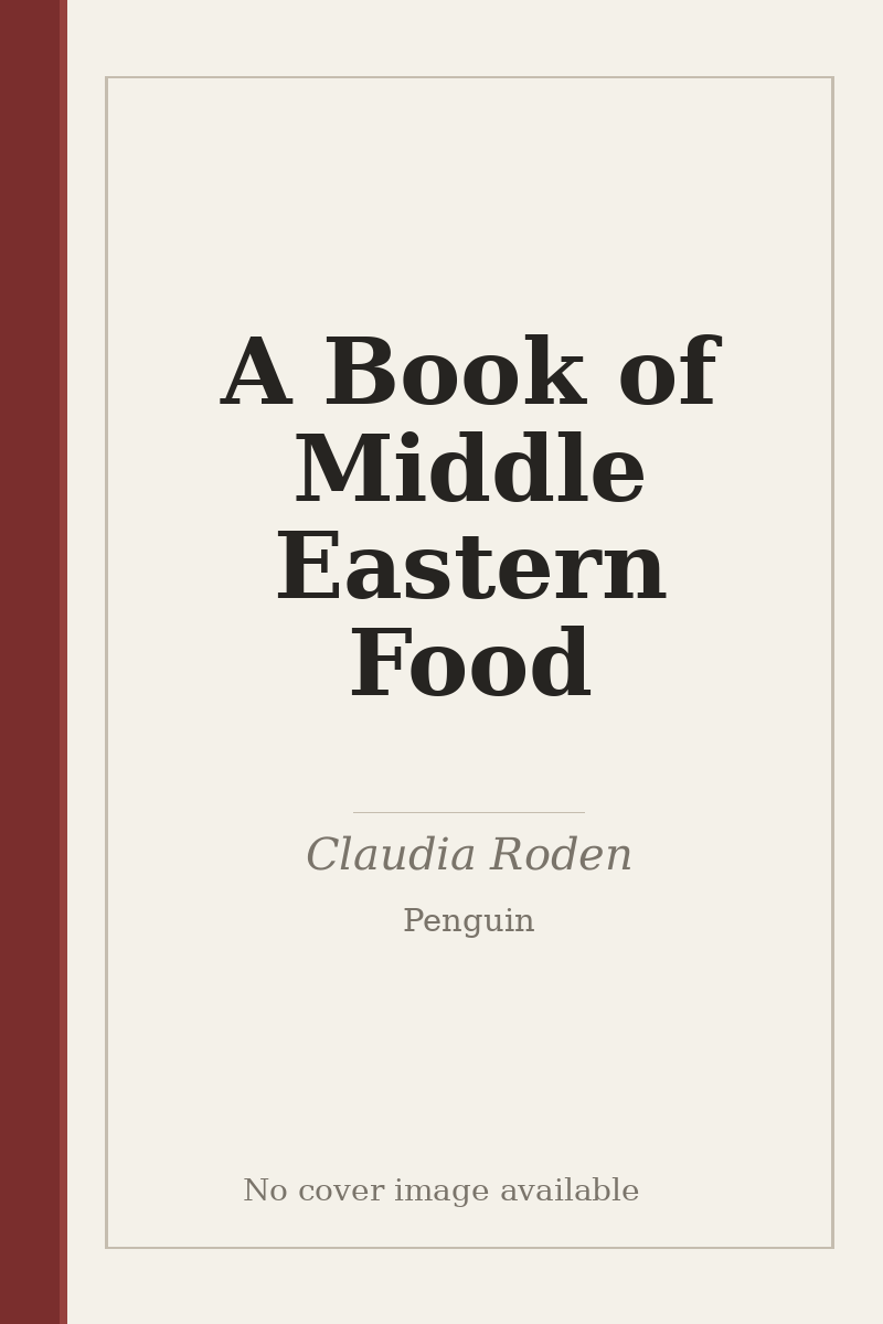 A Book of Middle Eastern Food - no cover image available