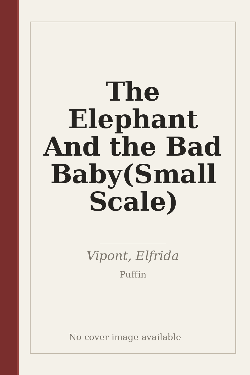 The Elephant And the Bad Baby(Small Scale) - no cover image available
