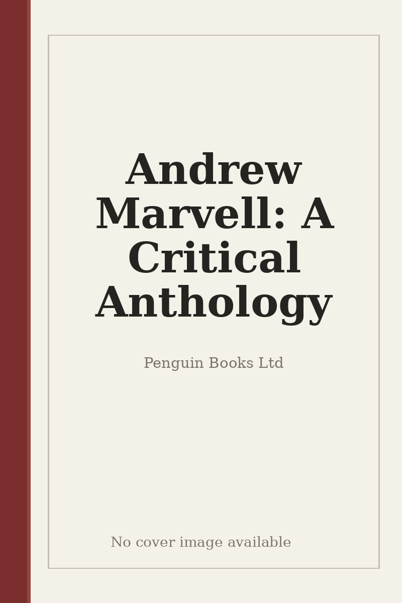 Andrew Marvell: A Critical Anthology - no cover image available