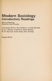Modern Sociology: Introductory Readings