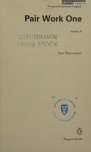 Pair Work One: Student A (Penguin Functional English)