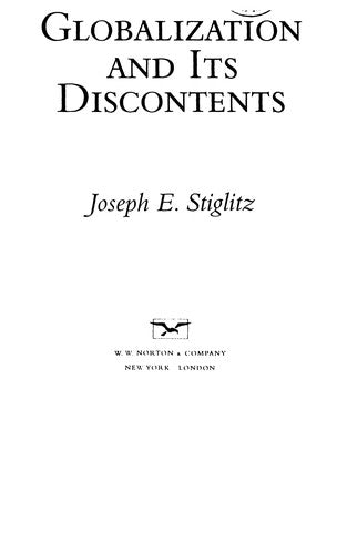 Globalization and Its Discontents