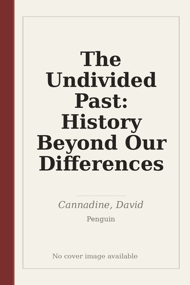 The Undivided Past: History Beyond Our Differences - no cover image available