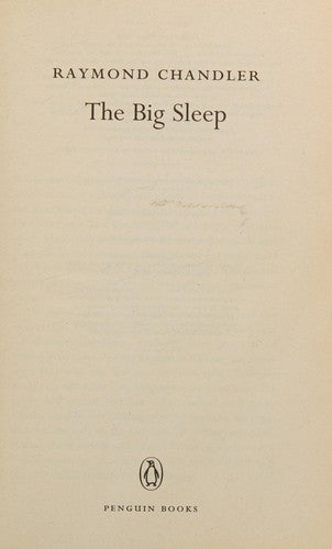 The Big Sleep and Other Novels