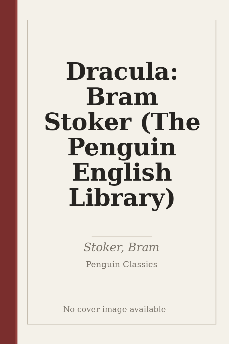 Dracula: Bram Stoker (The Penguin English Library) - no cover image available