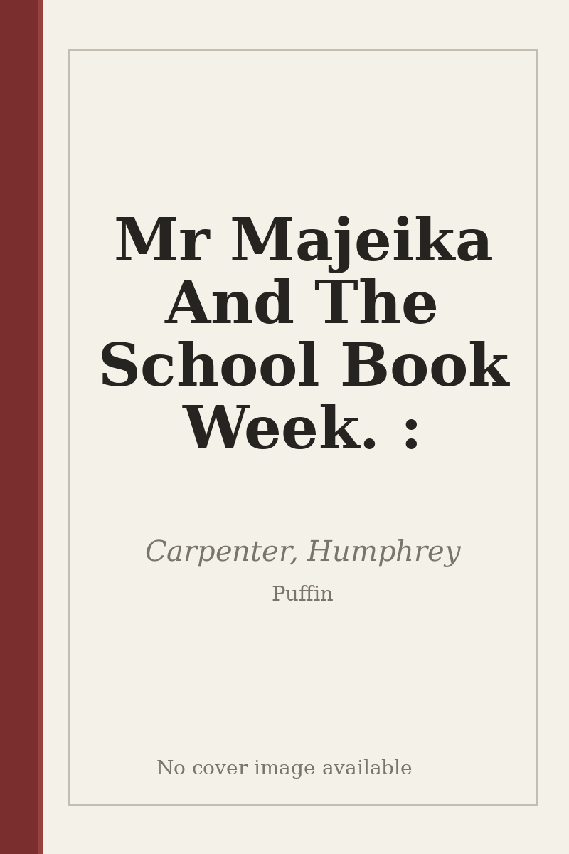 Mr Majeika And The School Book Week. : - no cover image available