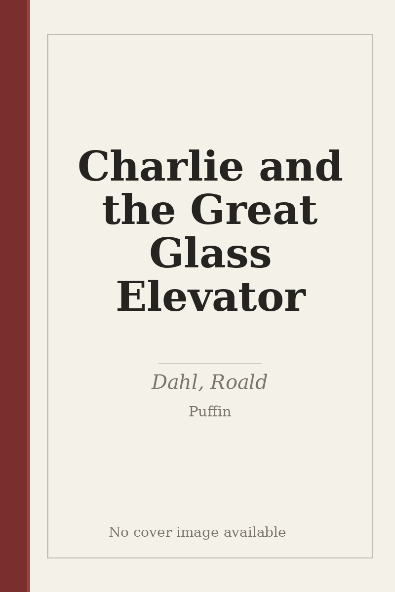 Charlie and the Great Glass Elevator - no cover image available