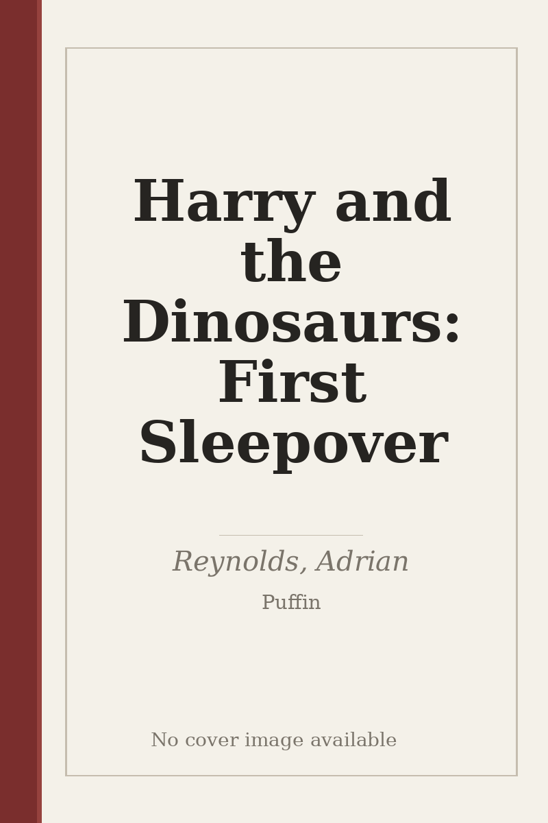 Harry and the Dinosaurs: First Sleepover - no cover image available