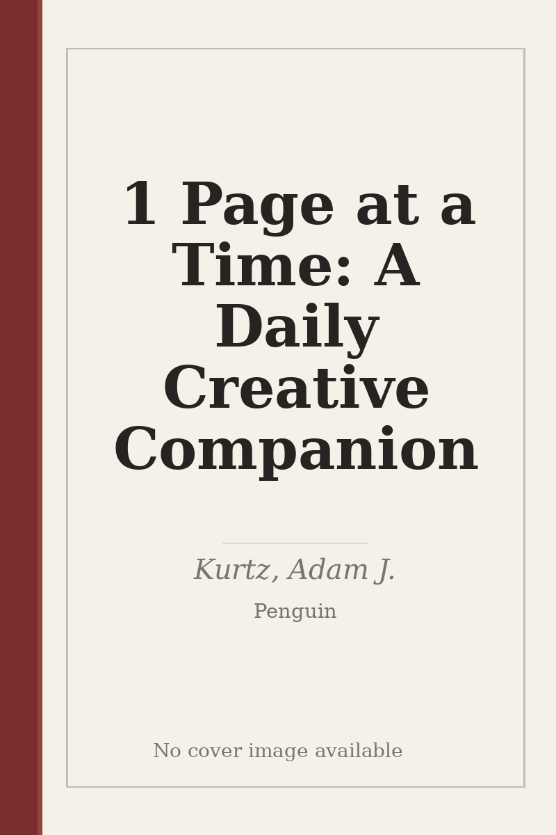 1 Page at a Time: A Daily Creative Companion - no cover image available
