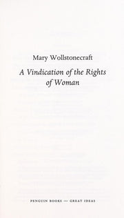A Vindication of the Rights of Woman