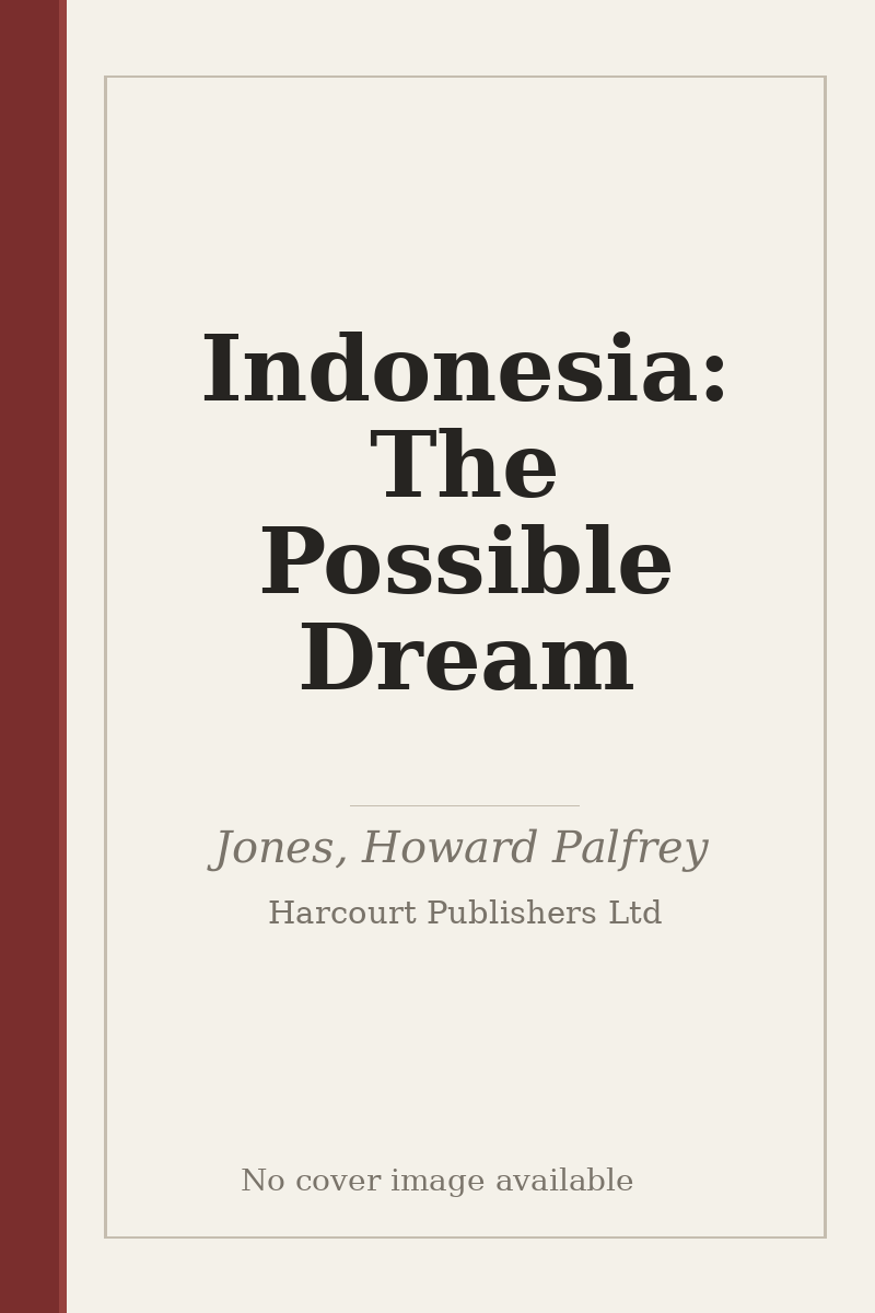 Indonesia: The Possible Dream - no cover image available