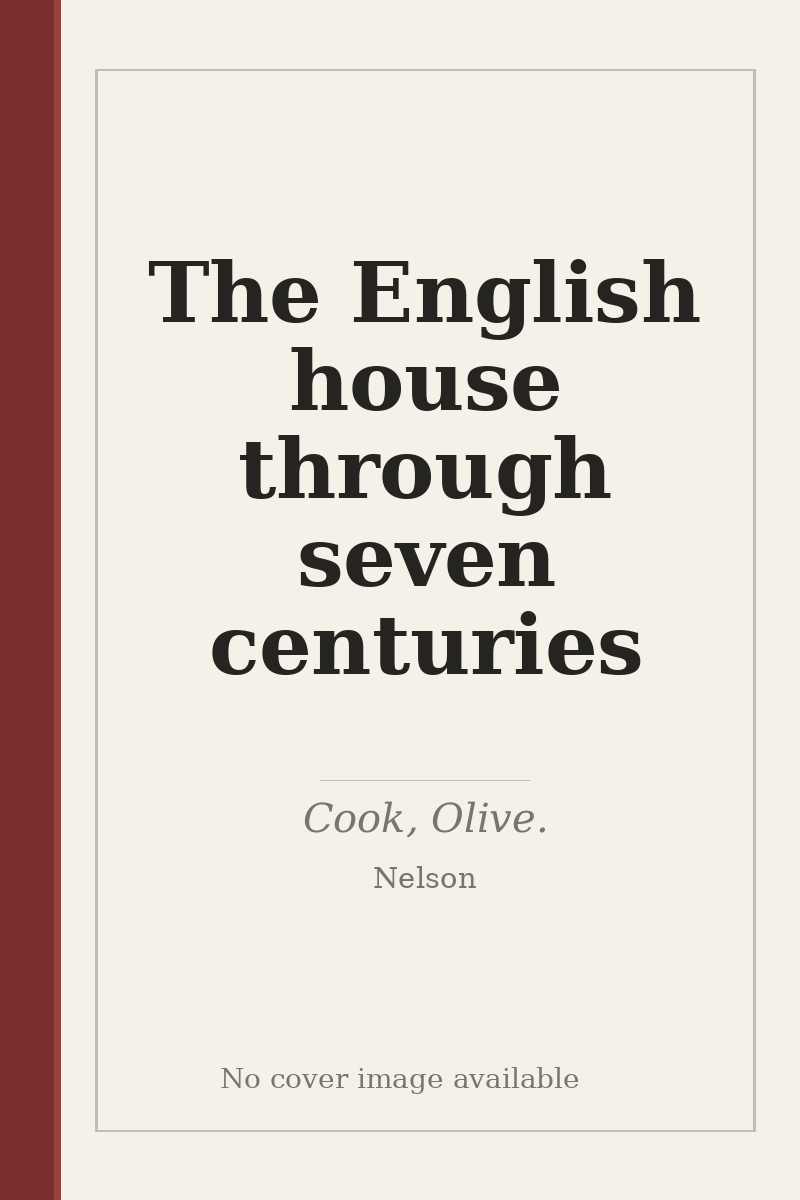 The English house through seven centuries - no cover image available