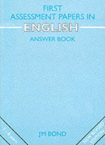 Answer Book (Bond Assessment Papers: First Papers in English)