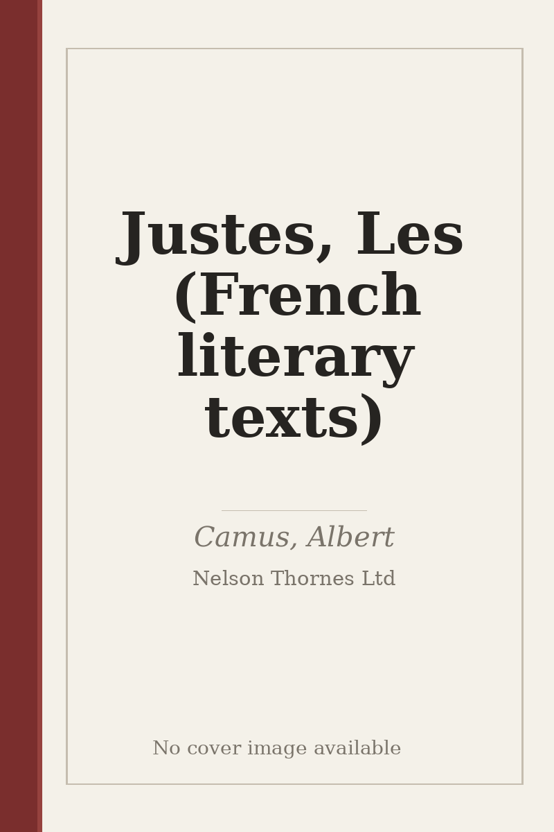 Justes, Les (French literary texts) - no cover image available