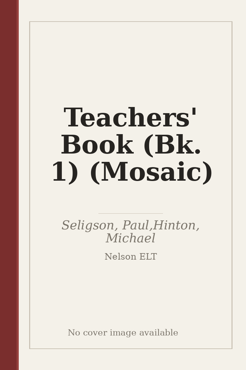 Teachers' Book (Bk. 1) (Mosaic) - no cover image available