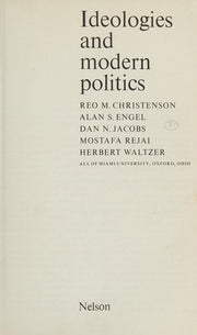 Ideologies and Modern Politics (University Paperbacks)