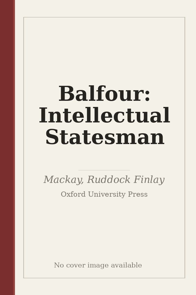 Balfour: Intellectual Statesman - no cover image available