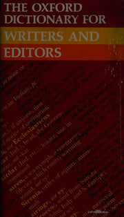 Oxford Dictionary for Writers and Editors