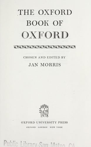 The Oxford Book of Oxford