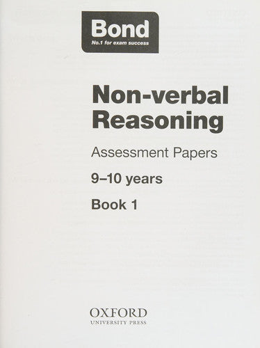 Bond 11+: Non-verbal Reasoning Assessment Papers: 9-10 years Book 1