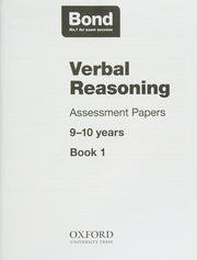 Bond 11+: Verbal Reasoning Assessment Papers: 9-10 years Book 1