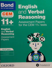 Bond 11+: English and Verbal Reasoning Assessment Papers for the CEM 11+ tests: 10-11+ years