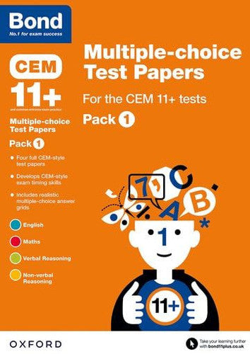 Bond 11+: Multiple-choice Test Papers for the CEM 11+ Tests Pack 1