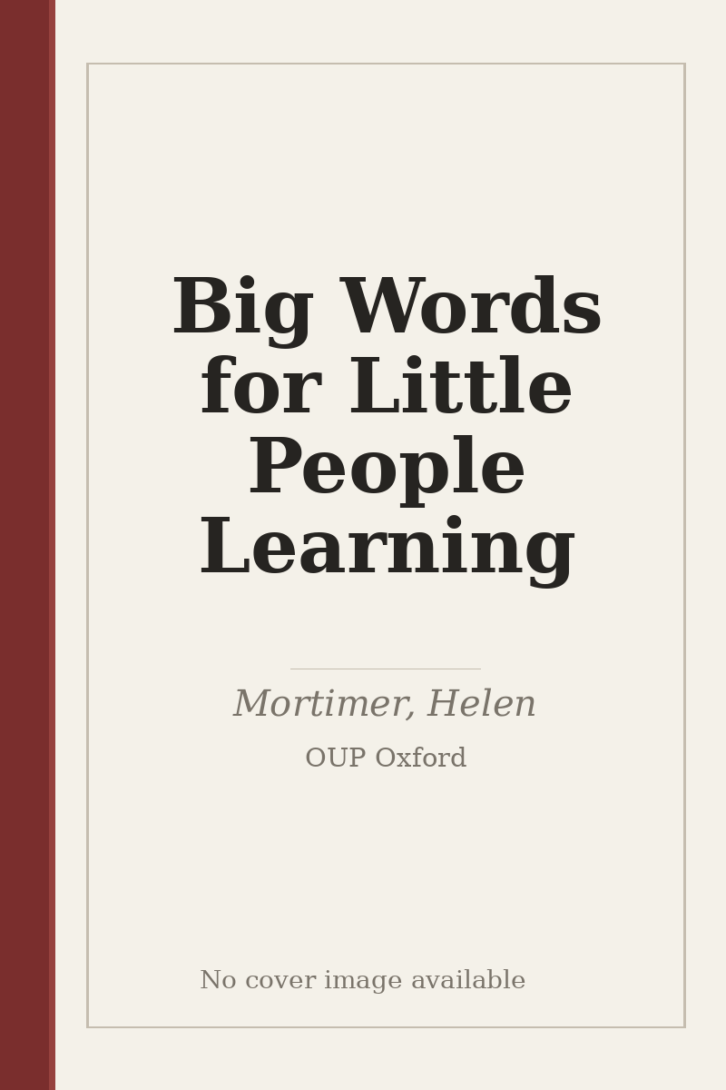 Big Words for Little People Learning - no cover image available