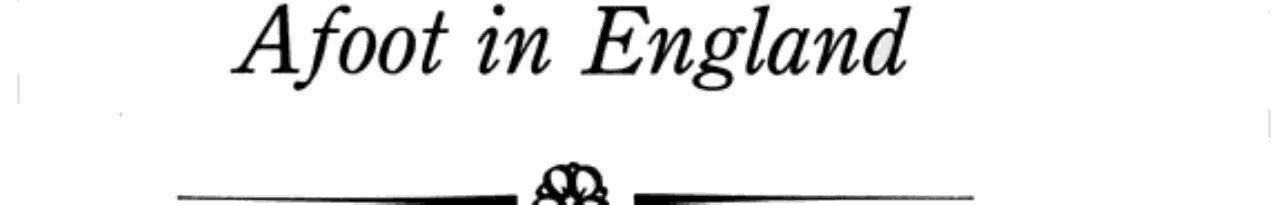 Afoot in England (Oxford Paperbacks)