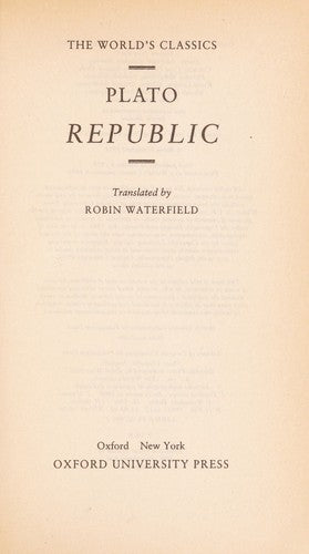 Republic (World's Classics)