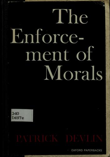 The Enforcement of Morals (Oxford Paperbacks)