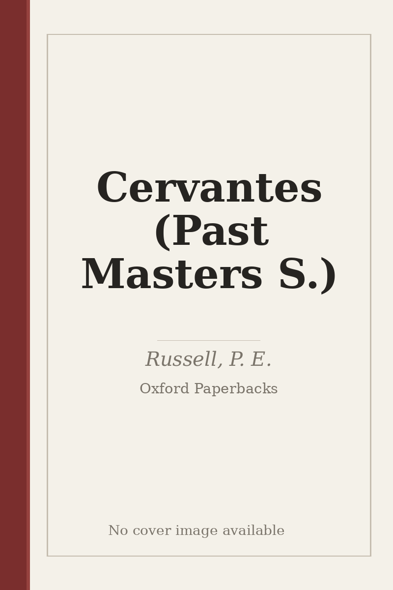 Cervantes (Past Masters S.) - no cover image available