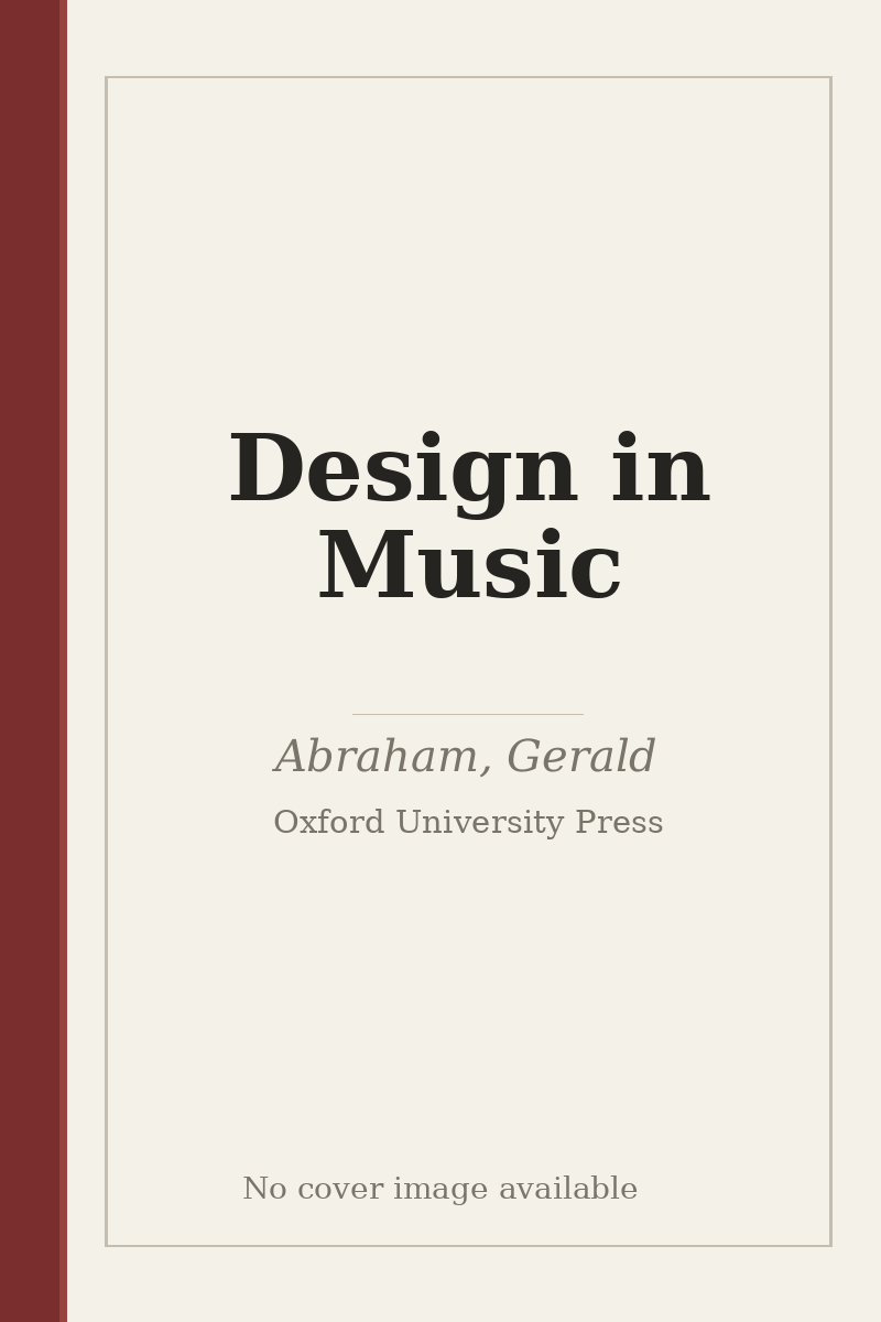 Design in Music - no cover image available