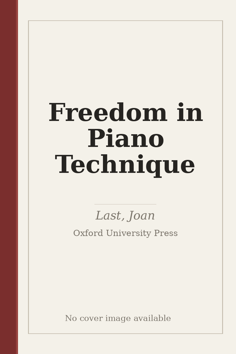 Freedom in Piano Technique - no cover image available
