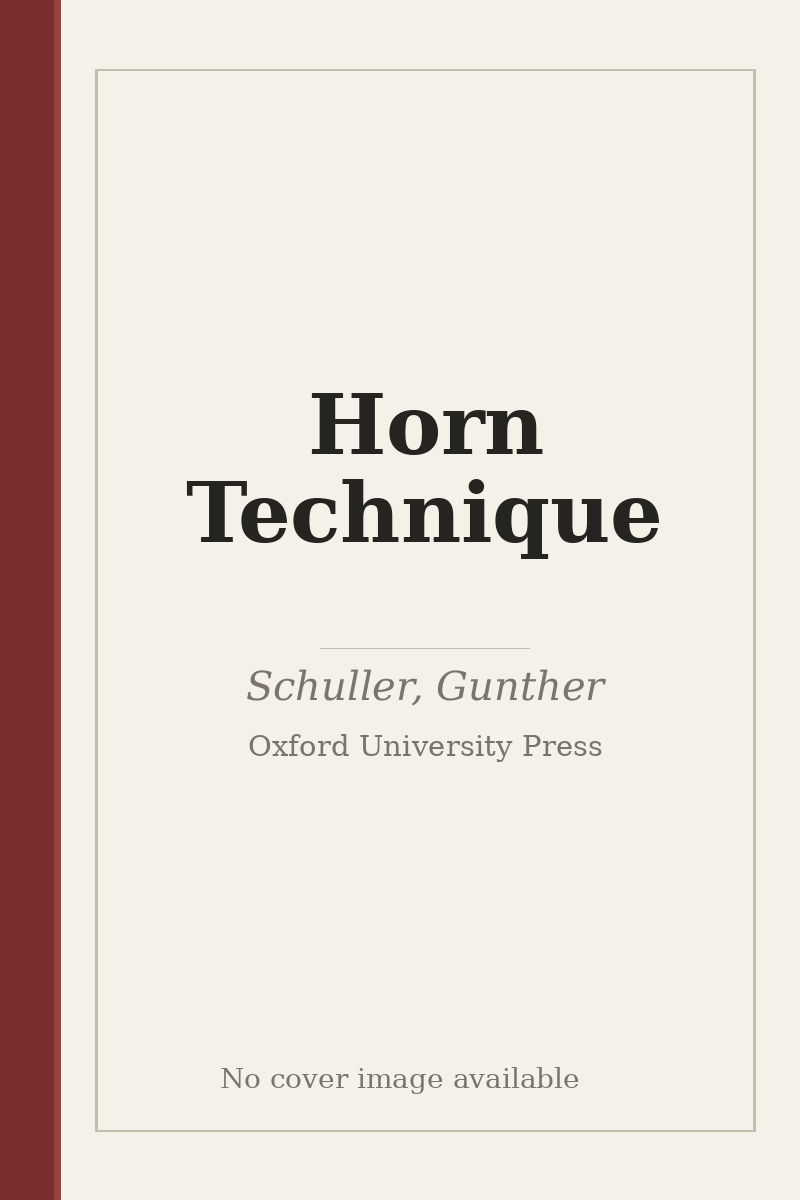 Horn Technique - no cover image available