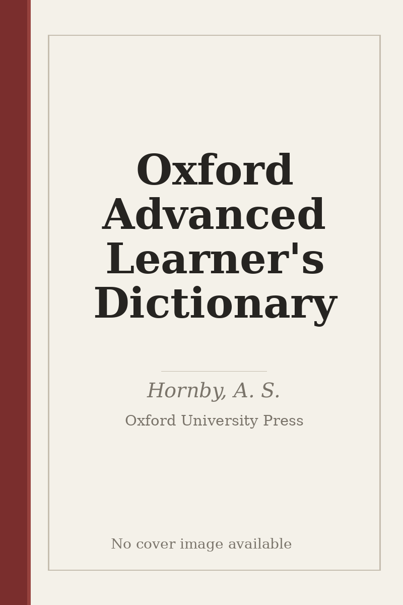 Oxford Advanced Learner's Dictionary - no cover image available