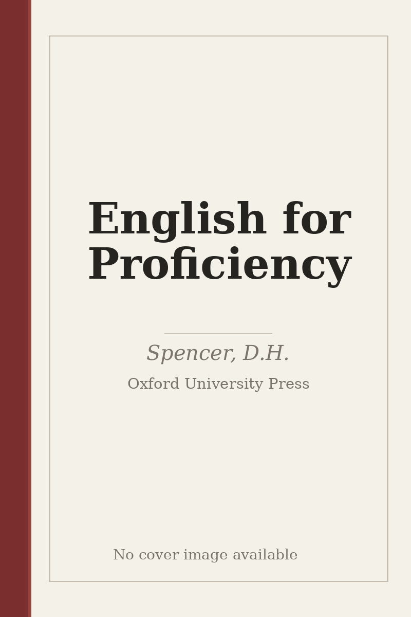 English for Proficiency - no cover image available